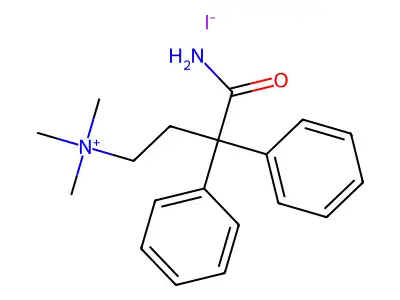 2,2-Diphenyl-4-(trimethylazaniumyl)butanimidate--hydrogen iodide (1/1) structure