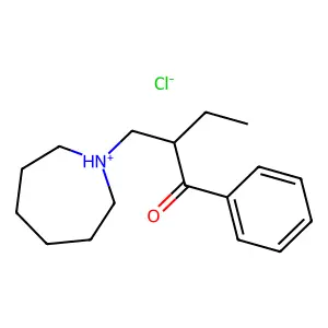 Butyrophenone, 2-((hexahydro-1H-azepin-1-yl)methyl)-, hydrochloride structure