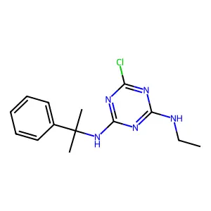 1,3,5-Triazine-2,4-diamine, 6-chloro-N-ethyl-N'-(1-methyl-1-phenylethyl)- structure
