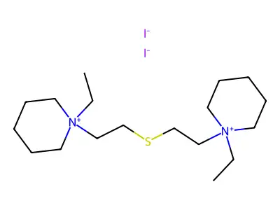 Piperidinium, 1,1'-(thiodiethylene)bis(1-ethyl-, diiodide structure
