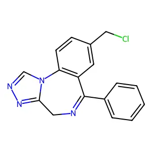 4H-s-Triazolo(4,3-a)(1,4)benzodiazepine, 8-chloromethyl-6-phenyl- structure