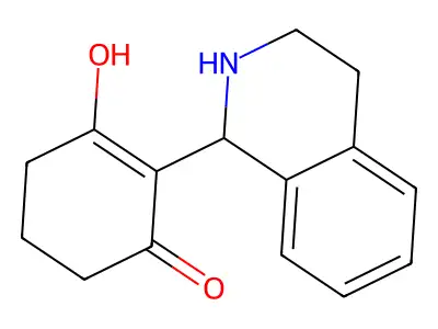3-Hydroxy-2-(1,2,3,4-tetrahydroisoquinolin-1-yl)cyclohex-2-en-1-one structure
