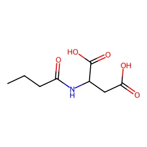 N-(1-Oxobutyl)-L-aspartic acid structure