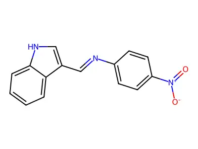 Benzenamine, N-(1H-indol-3-ylmethylene)-4-nitro- structure