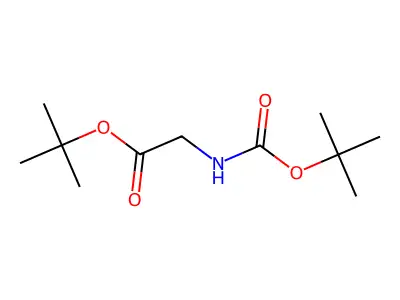 tert-Butyl ((tert-butoxycarbonyl)amino)acetate structure