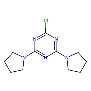2-Chloro-4,6-dipyrrolidin-1-yl-1,3,5-triazine structure