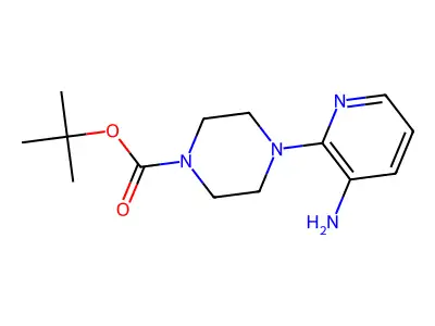 tert-Butyl 4-(3-aminopyridin-2-yl)piperazine-1-carboxylate structure