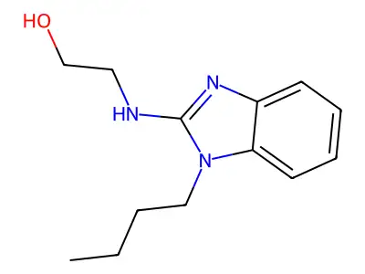 2-[(1-butyl-1H-benzimidazol-2-yl)amino]ethanol structure