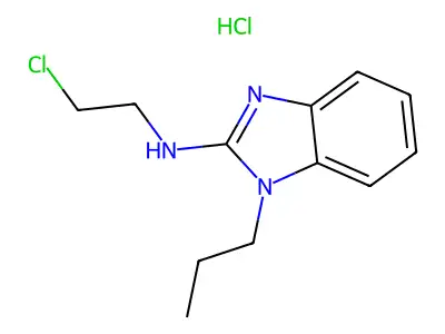 1H-Benzimidazol-2-amine, N-(2-chloroethyl)-1-propyl-, monohydrochloride structure