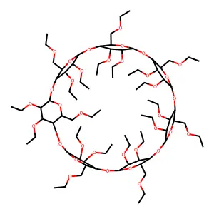 Heptakis(2,3,6-tri-O-ethyl)-|A-cyclodextrin structure