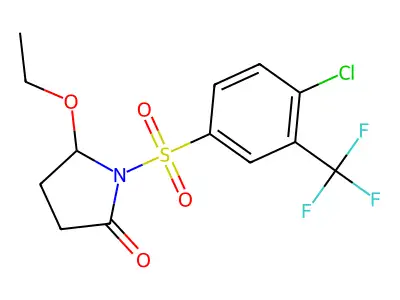 2-Pyrrolidinone, 1-((4-chloro-3-(trifluoromethyl)phenyl)sulfonyl)-5-ethoxy- structure
