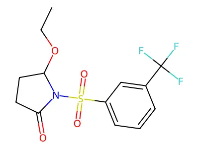 2-Pyrrolidinone, 5-ethoxy-1-((3-(trifluoromethyl)phenyl)sulfonyl)- structure