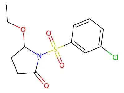 2-Pyrrolidinone, 1-((3-chlorophenyl)sulfonyl)-5-ethoxy- structure
