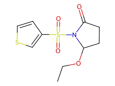 2-Pyrrolidinone, 5-ethoxy-1-(3-thienylsulfonyl)- structure