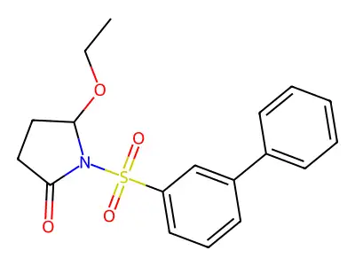 2-Pyrrolidinone, 1-((1,1'-biphenyl)-3-ylsulfonyl)-5-ethoxy- structure