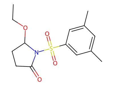 1-(3,5-Dimethylbenzene-1-sulfonyl)-5-ethoxypyrrolidin-2-one structure