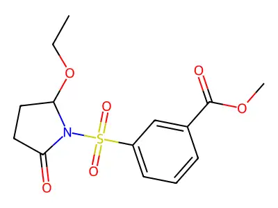 Methyl 3-(2-ethoxy-5-oxopyrrolidine-1-sulfonyl)benzoate structure
