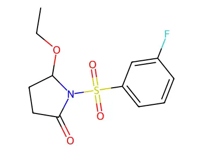 5-Ethoxy-1-(3-fluorobenzene-1-sulfonyl)pyrrolidin-2-one structure
