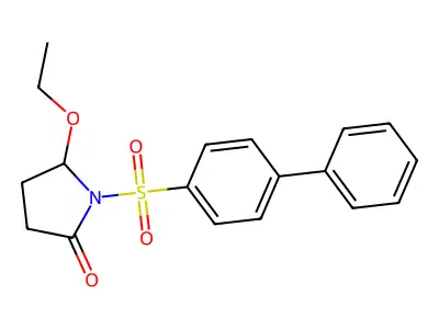 2-Pyrrolidinone, 1-((1,1'-biphenyl)-4-ylsulfonyl)-5-ethoxy- structure