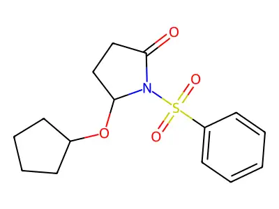 1-(Benzenesulfonyl)-5-(cyclopentyloxy)pyrrolidin-2-one structure