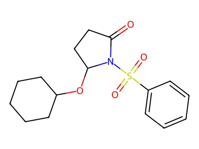 1-(Benzenesulfonyl)-5-(cyclohexyloxy)pyrrolidin-2-one structure