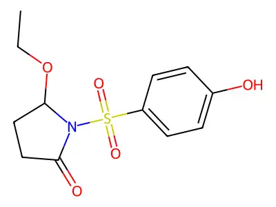 2-Pyrrolidinone, 5-ethoxy-1-((4-hydroxyphenyl)sulfonyl)- structure