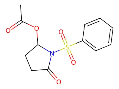 1-(Benzenesulfonyl)-5-oxopyrrolidin-2-yl acetate structure