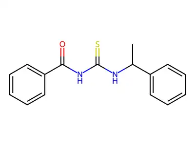 Benzamide, N-[[(1-phenylethyl)amino]thioxomethyl]- structure