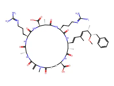 Cyanoginosin RR; Cyanoviridin RR structure