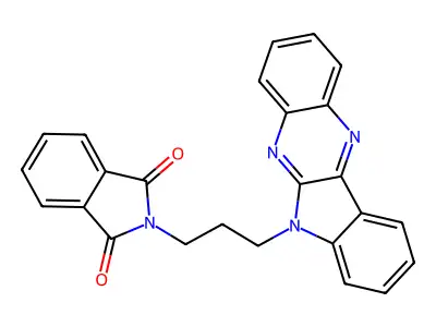2-[3-(6H-indolo[2,3-b]quinoxalin-6-yl)propyl]-1H-isoindole-1,3(2H)-dione structure