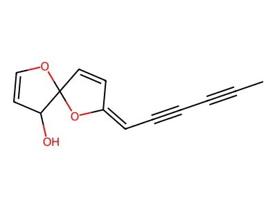 7-(Hexa-2,4-diyn-1-ylidene)-1,6-dioxaspiro[4.4]nona-2,8-dien-4-OL structure