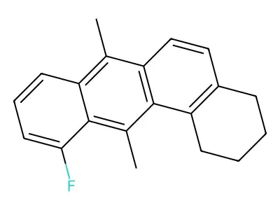 Benz(a)anthracene, 1,2,3,4-tetrahydro-7,12-dimethyl-11-fluoro- structure