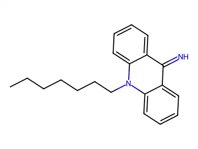 9(10H)-Acridinimine, 10-heptyl- structure