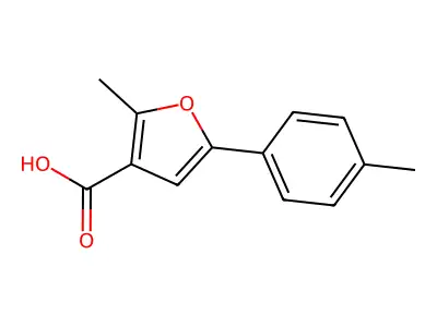 2-Methyl-5-(4-methylphenyl)-3-furoic acid structure