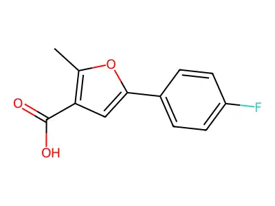 5-(4-Fluorophenyl)-2-methyl-3-furoic acid structure