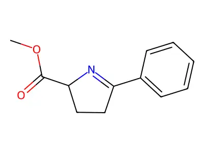 2H-Pyrrole-2-carboxylic acid, 3,4-dihydro-5-phenyl-, methyl ester structure