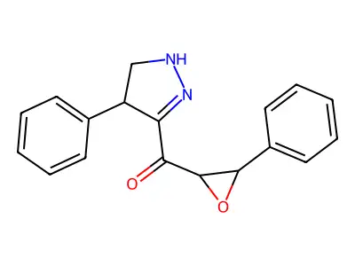 Methanone, (4,5-dihydro-4-phenyl-1H-pyrazol-3-yl)(3-phenyloxiranyl)- structure