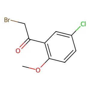 2-Bromo-1-(5-chloro-2-methoxyphenyl)ethanone structure
