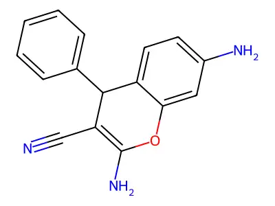 2,7-Diamino-4-phenyl-4H-chromene-3-carbonitrile structure