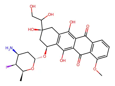 4'-Iododoxorubicinol structure