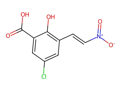 5-Chloro-2-hydroxy-3-(2-nitroethenyl)benzoic acid structure