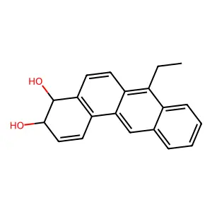 3,4-Dihydroxy-3,4-dihydro-7-ethylbenz(a)anthracene structure