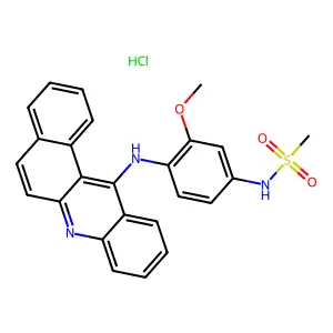 4-(12-Benz(a)acridinylamino)-3-methoxymethanesulfonanilide dihydrochloride structure