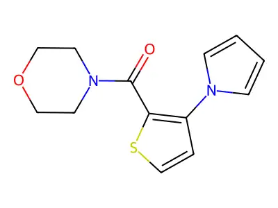 morpholino[3-(1H-pyrrol-1-yl)-2-thienyl]methanone structure