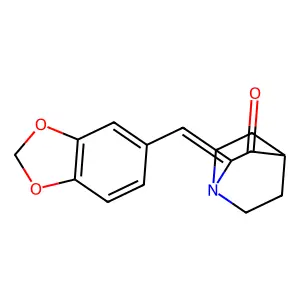 2-((2H-1,3-Benzodioxol-5-yl)methylidene)-1-azabicyclo(2.2.2)octan-3-one structure