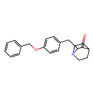 1-Azabicyclo(2.2.2)octan-3-one, 2-((4-(phenylmethoxy)phenyl)methyl)- structure