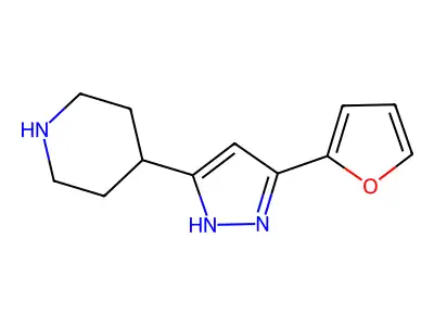 4-[3-(2-furyl)-1H-pyrazol-5-yl]piperidine structure