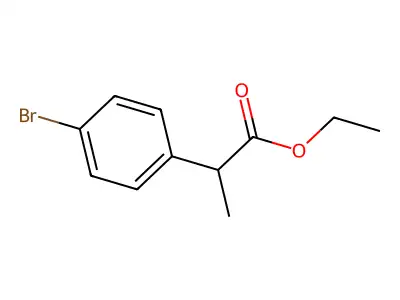 Ethyl 2-bromo-2-phenylpropanoate structure