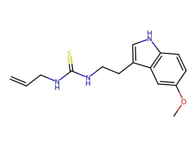 Thiourea, N-(2-(5-methoxy-1H-indol-3-yl)ethyl)-N'-2-propenyl- structure