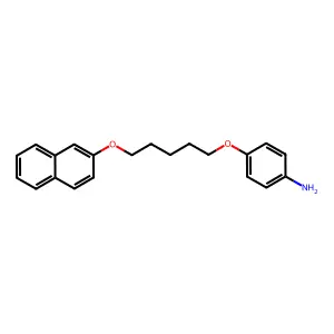 ANILINE, p-(5-(2-NAPHTHYLOXY)PENTYLOXY)- structure